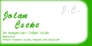 jolan csepe business card